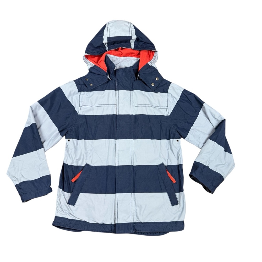 Mini Boden Navy and light blue stripped Windbreaker  Jacket